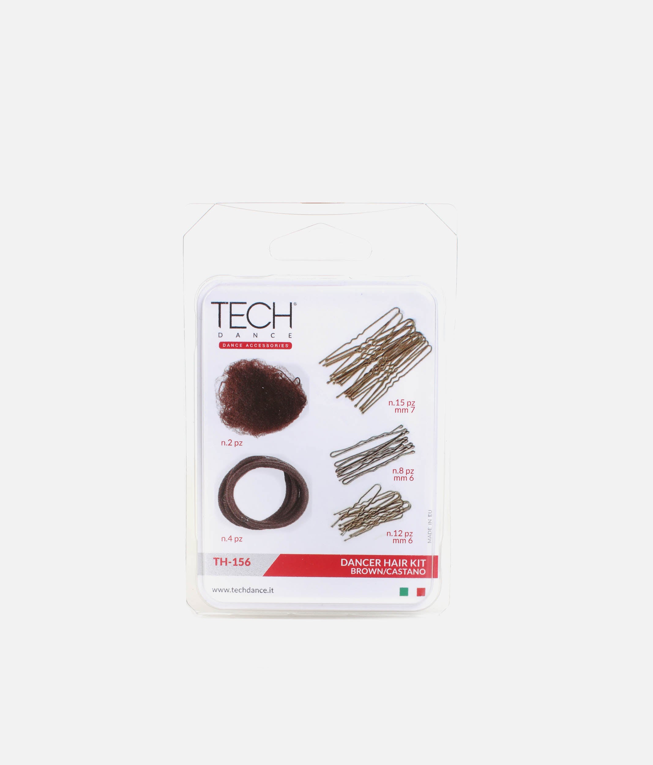 Brown Hair Accessories Set, All-in-One Bun Kit for Performers - TH156