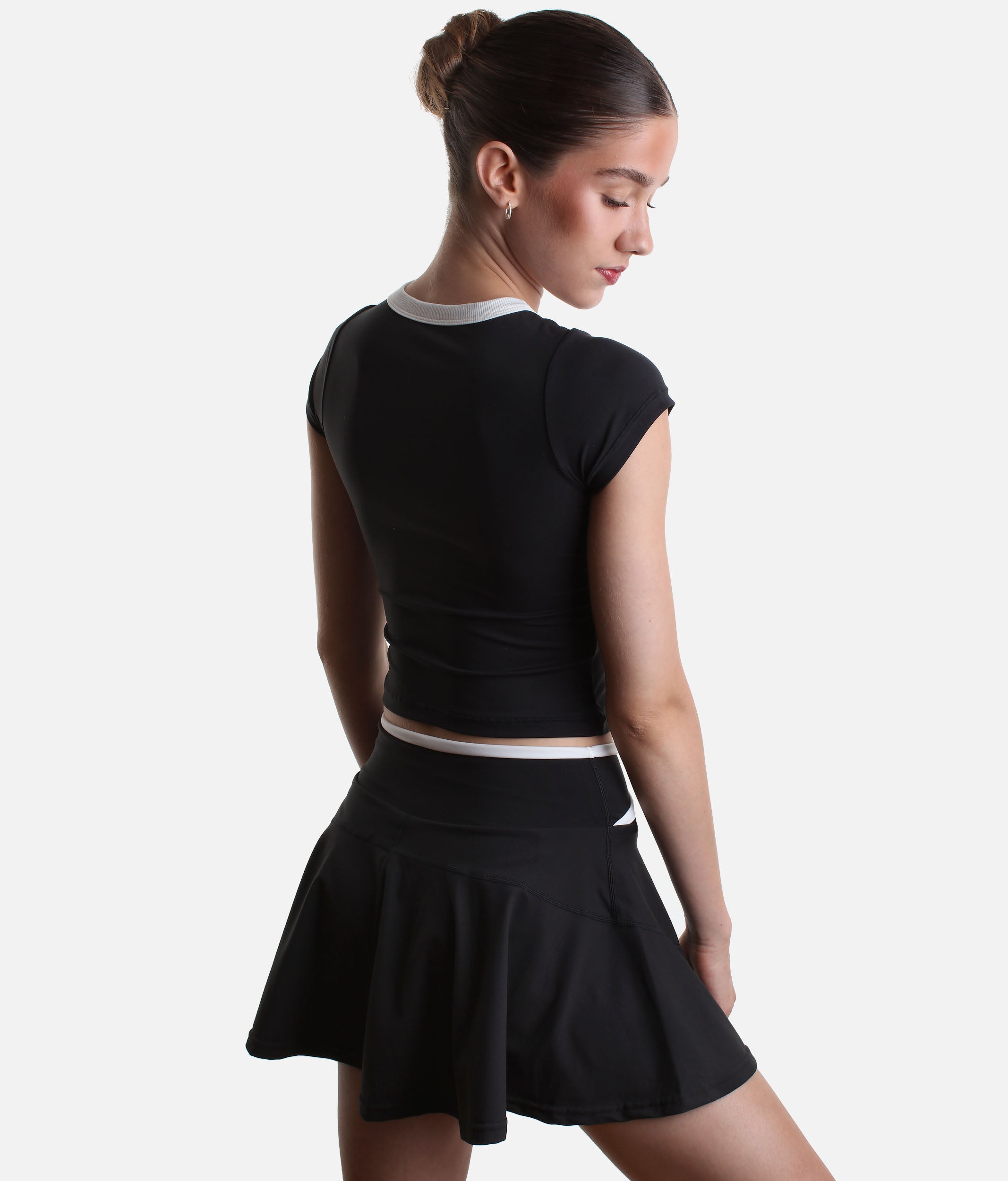 HOURGLASS TWIRL SKORT - Crisscross High-waisted Design with Built-in Shorts