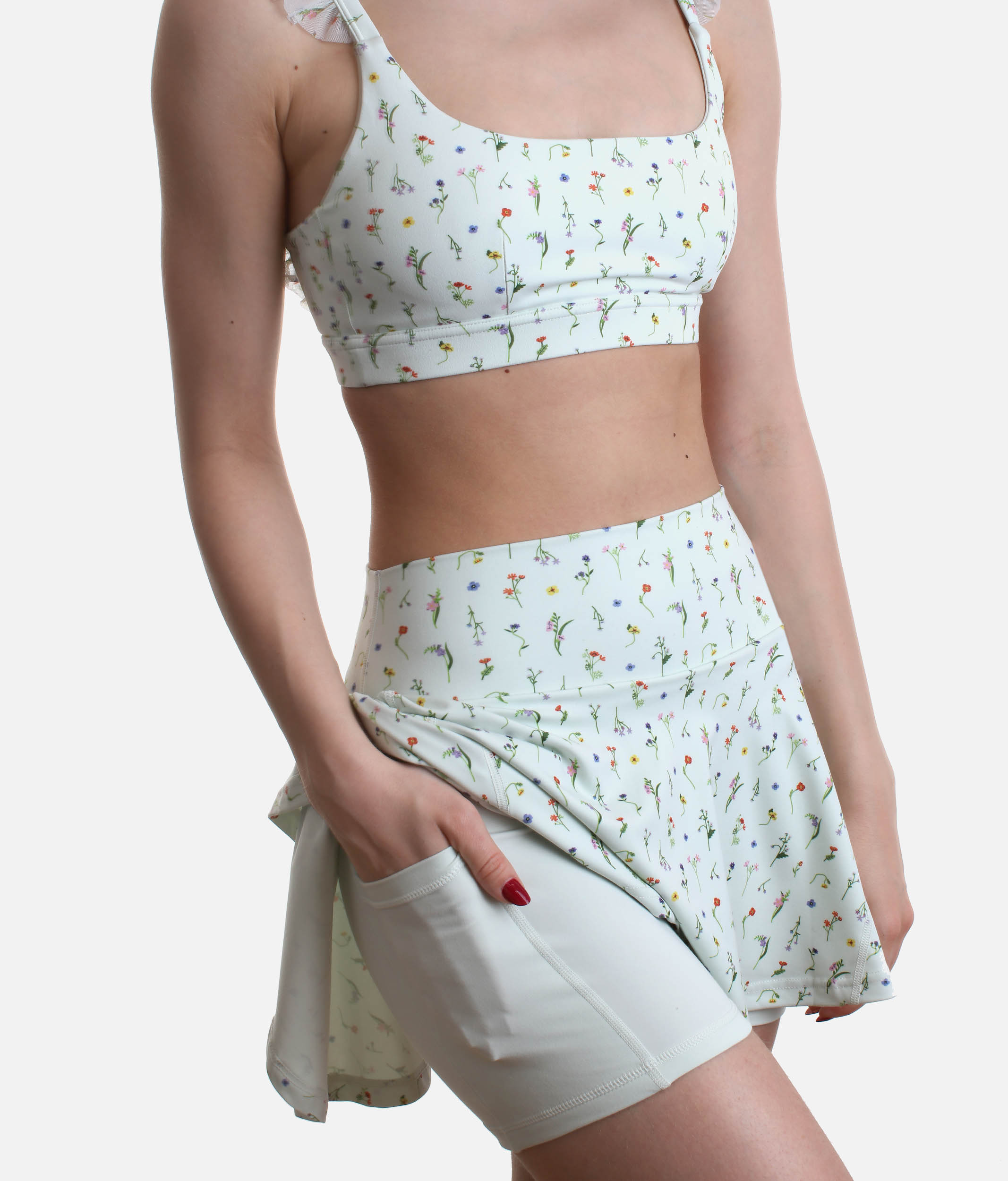 High-Waisted Twirl Skort – Activewear with 2-Pocket Inner Shorts
