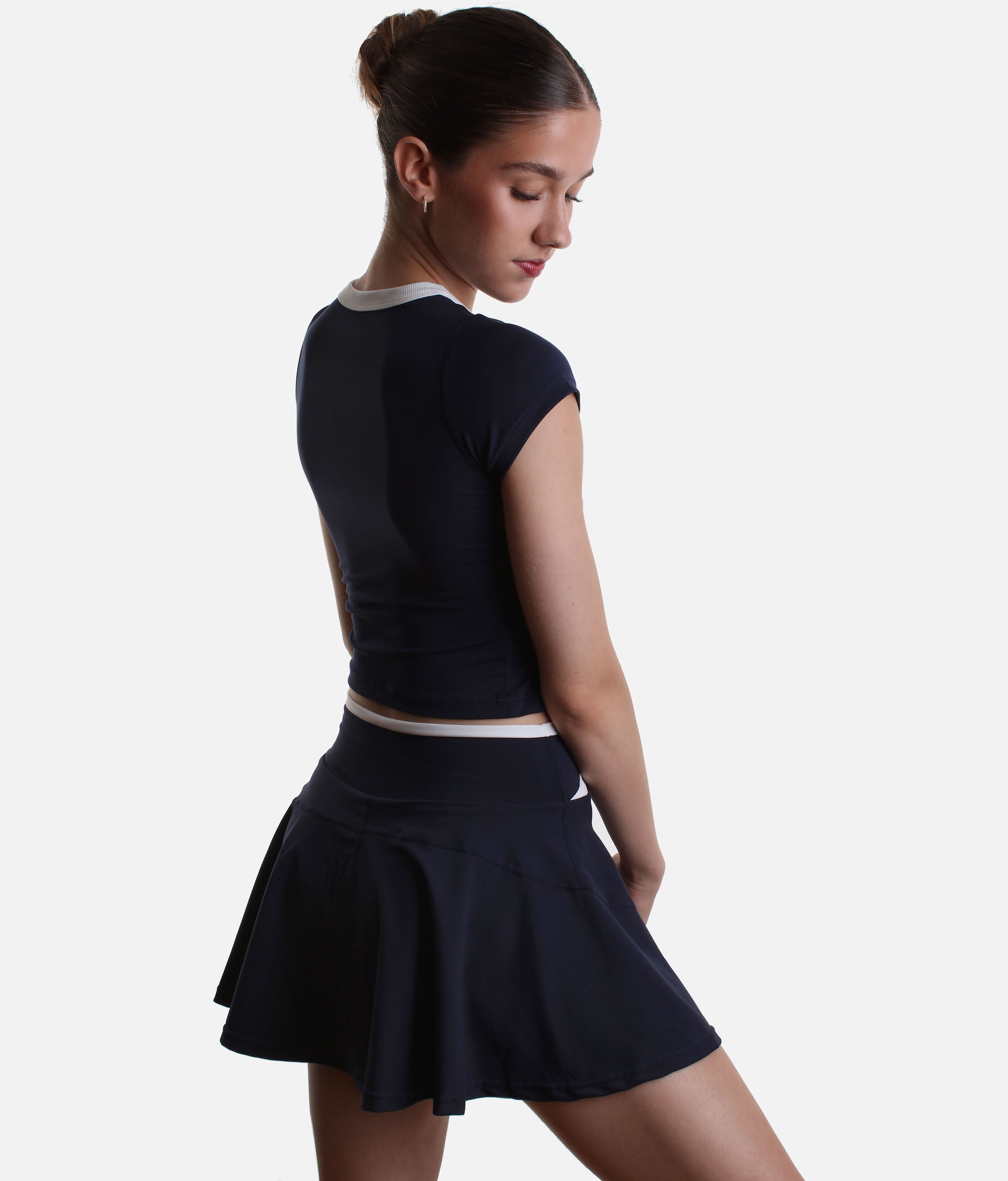 HOURGLASS TWIRL SKORT - Crisscross High-waisted Design with Built-in Shorts