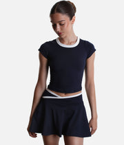 HOURGLASS TWIRL SKORT - Crisscross High-waisted Design with Built-in Shorts