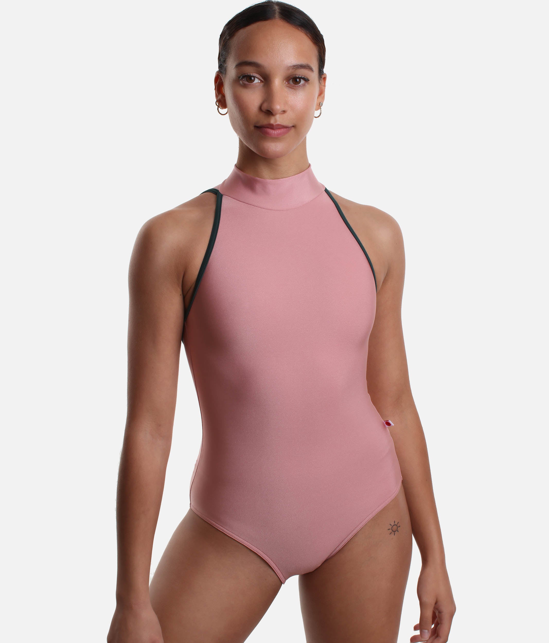 High Neck Dance Leotard, Open Back - Noe