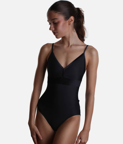 Timeless Dance Leotard with Empire Velvet Band, Pro-Grade Fit - ZOE Black