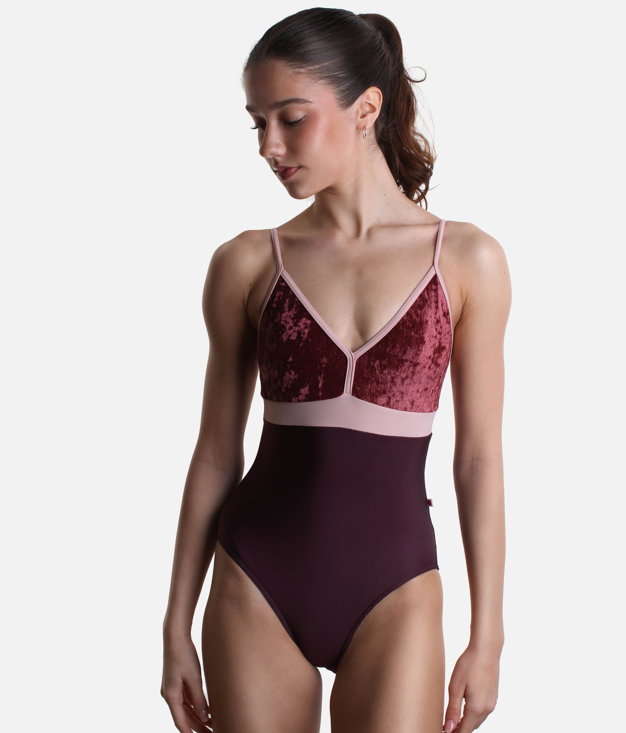 Premium Velvet Camisole Leotard, Professional Ballet Apparel - ZOE OPERA