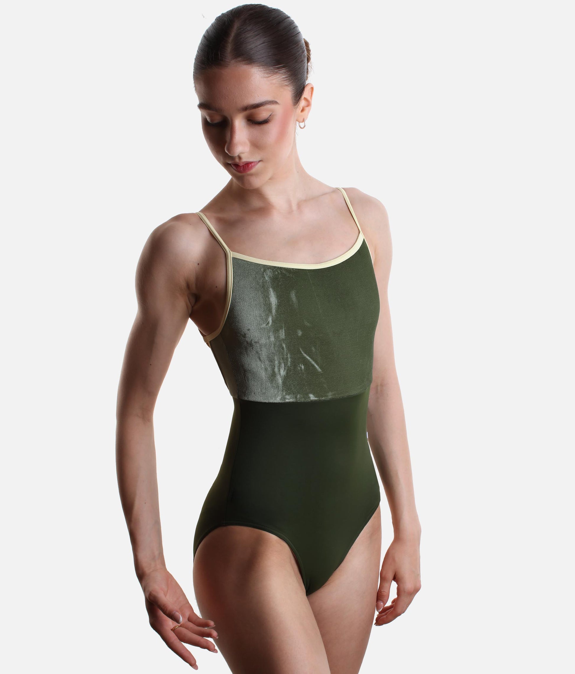 Luxury Velvet Ballet Leotard with Open Back - DANIELA DOU JUNGLE