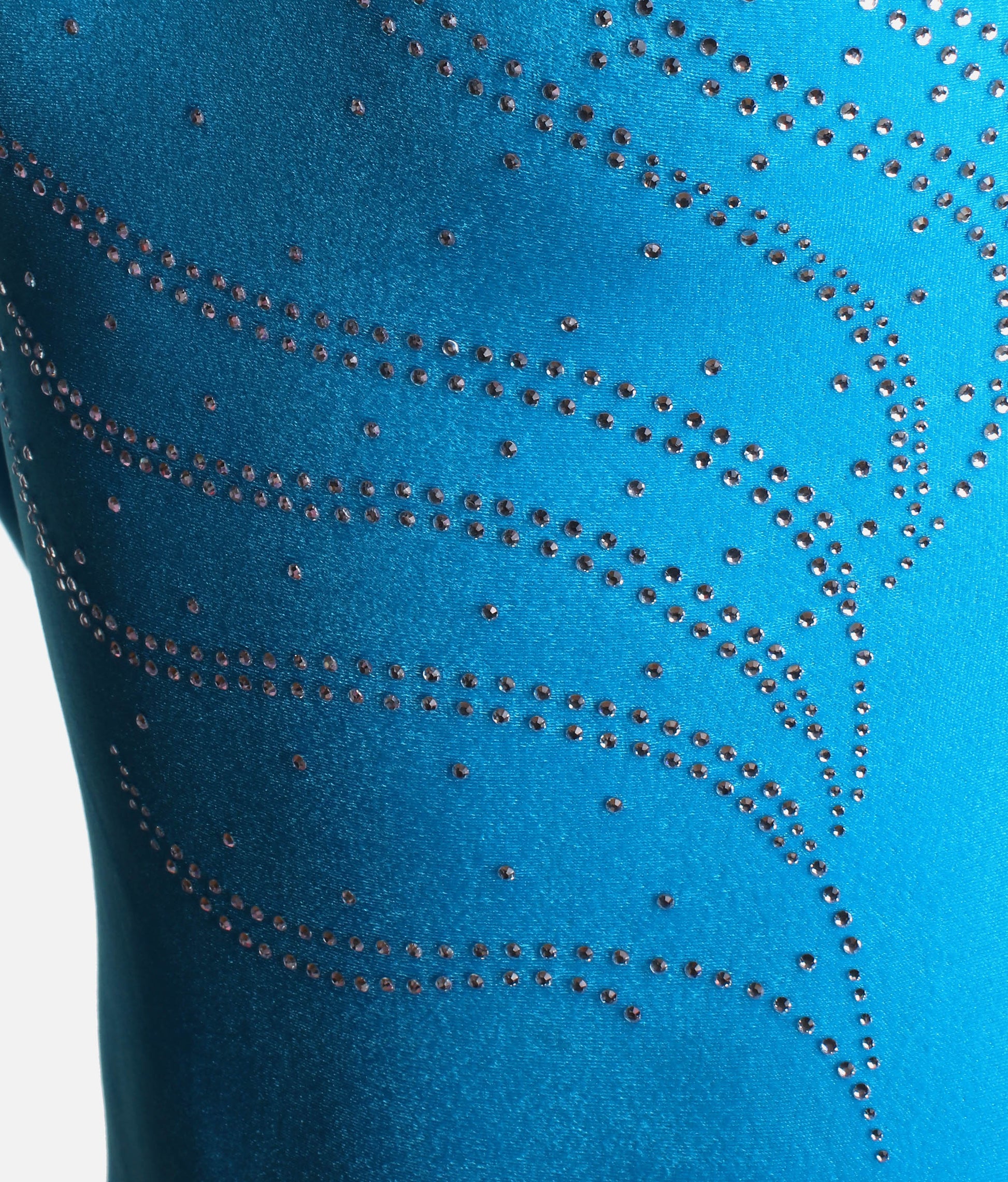Girls Long Sleeve Gymnastics Leotard, Smooth Velour with Rhinestone Design - Z102
