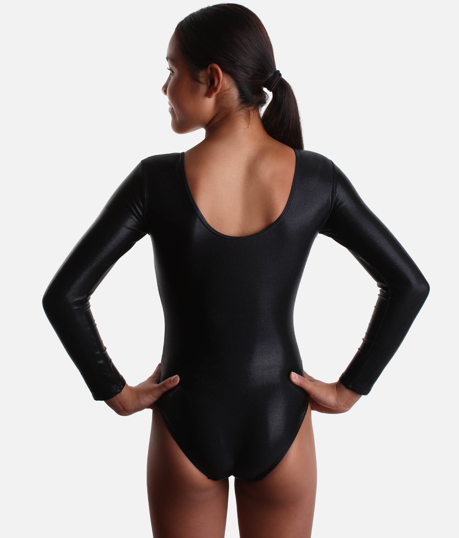 Girls Long Sleeve Gymnastics Leotard with Sunbeam Motif - Z102