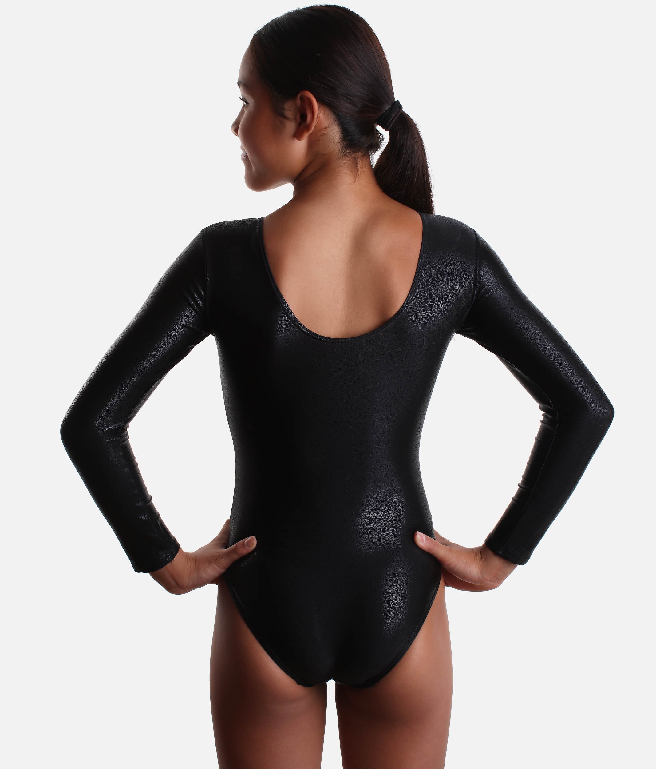 Girls Long Sleeve Gymnastics Leotard with Sunbeam Motif - Z102