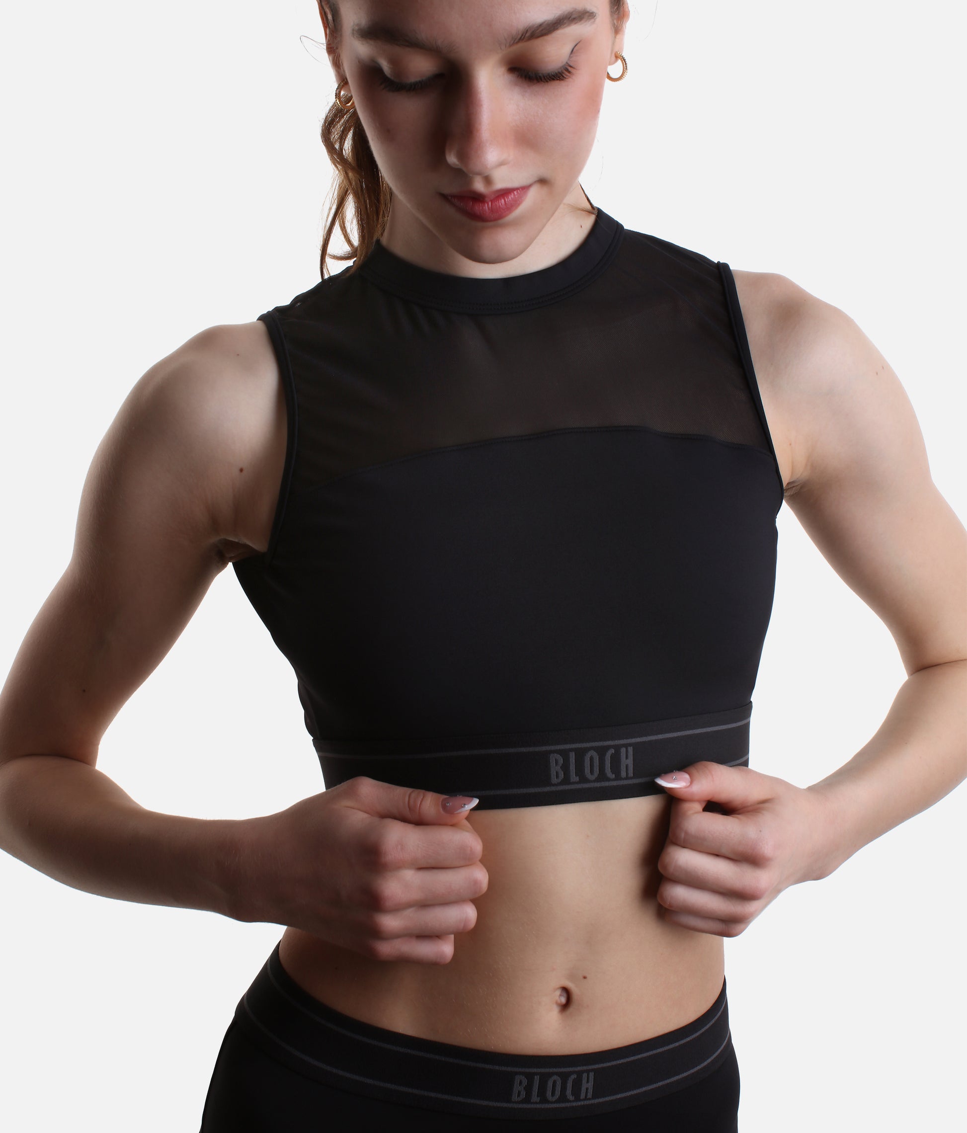 DAKOTA Dance Crop Top, Open Back High Neck Activewear - Z30024