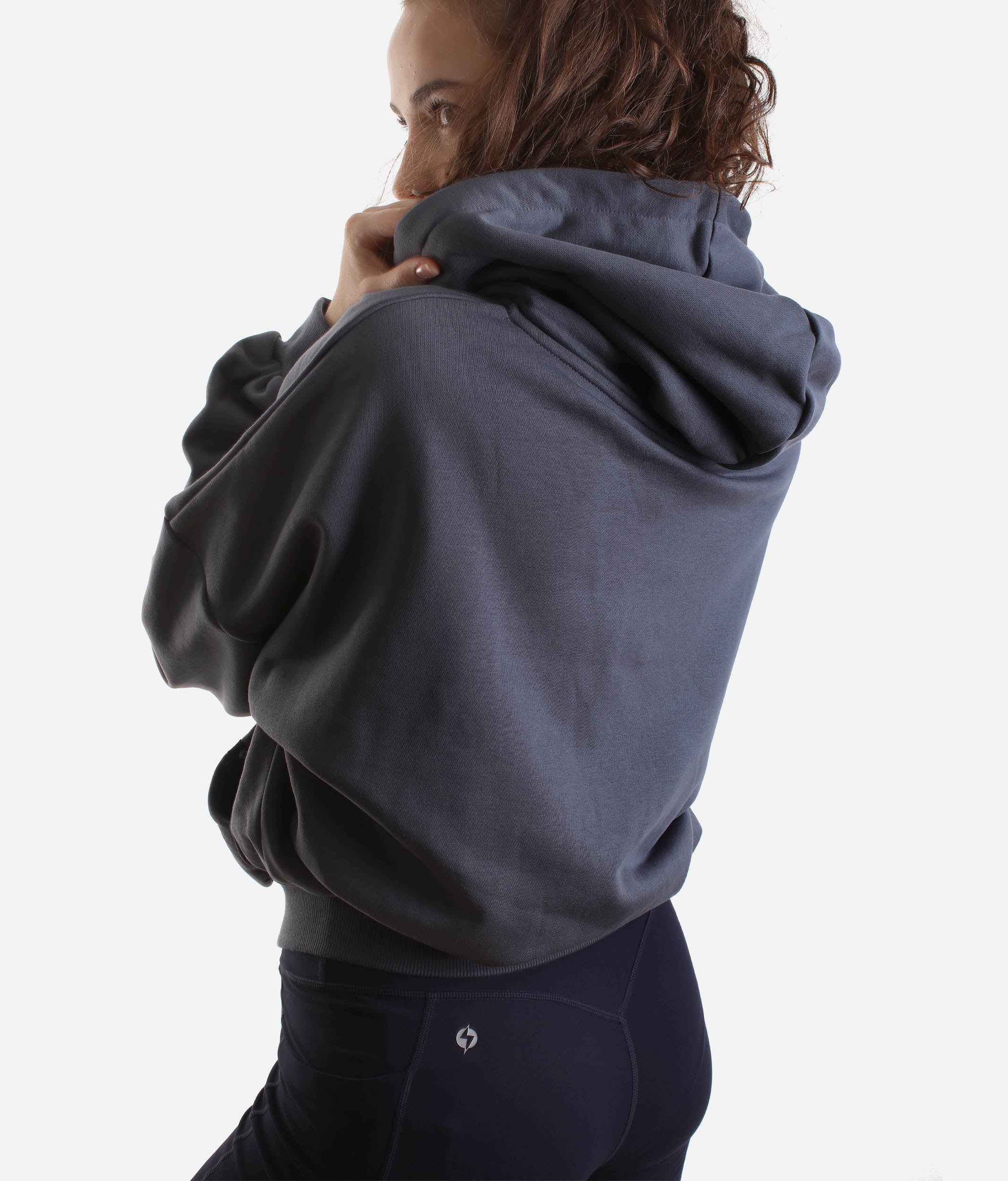 ZIP CLOUD HOODIE  in Denim Blue – Soft, Stylish, and Snuggly