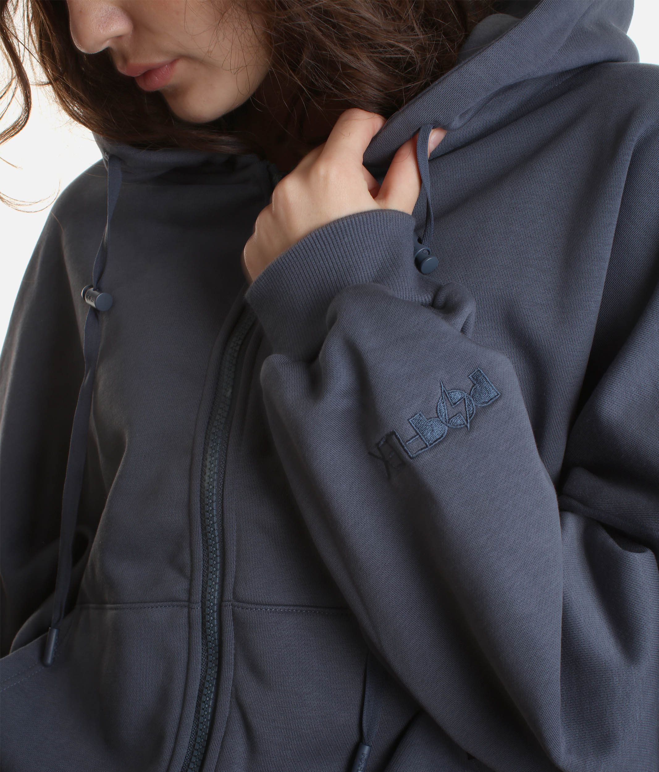 ZIP CLOUD HOODIE  in Denim Blue – Soft, Stylish, and Snuggly