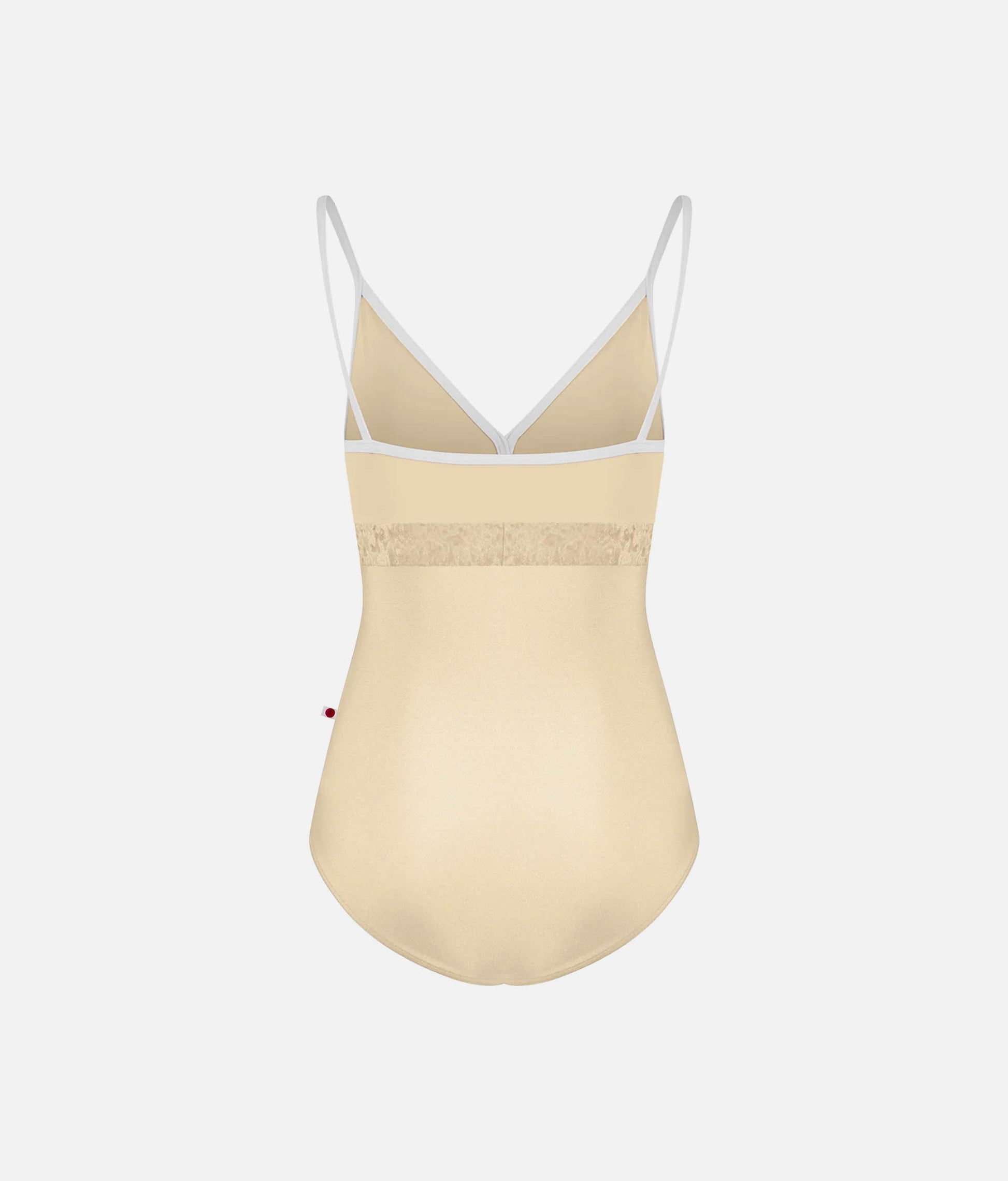 Zoe Vanilla Ballet Leotard with Crushed Velvet Empire Waist