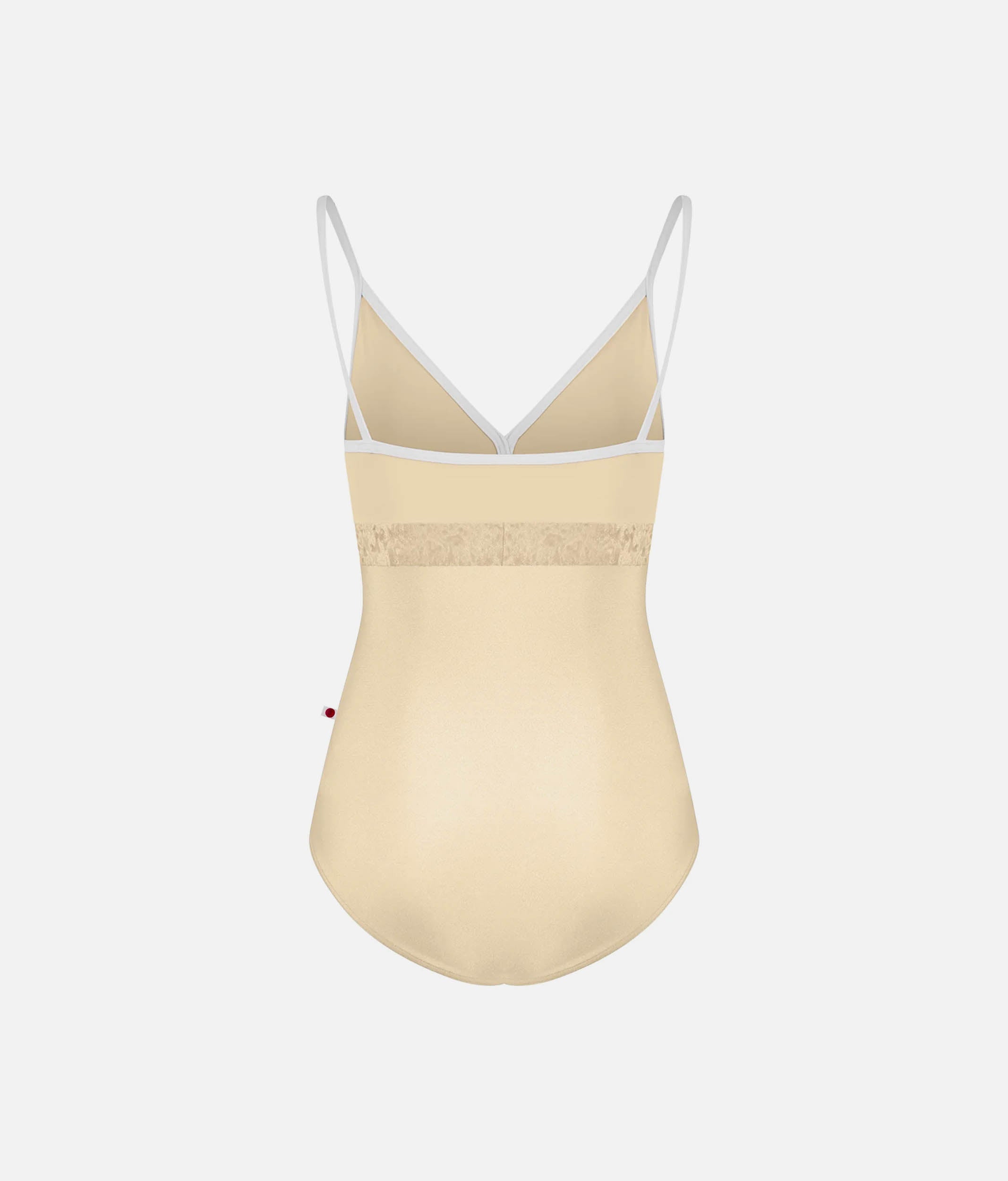 Zoe Vanilla Ballet Leotard with Crushed Velvet Empire Waist