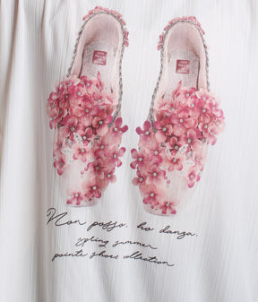 Pointe Shoes Batwing Top - 0089