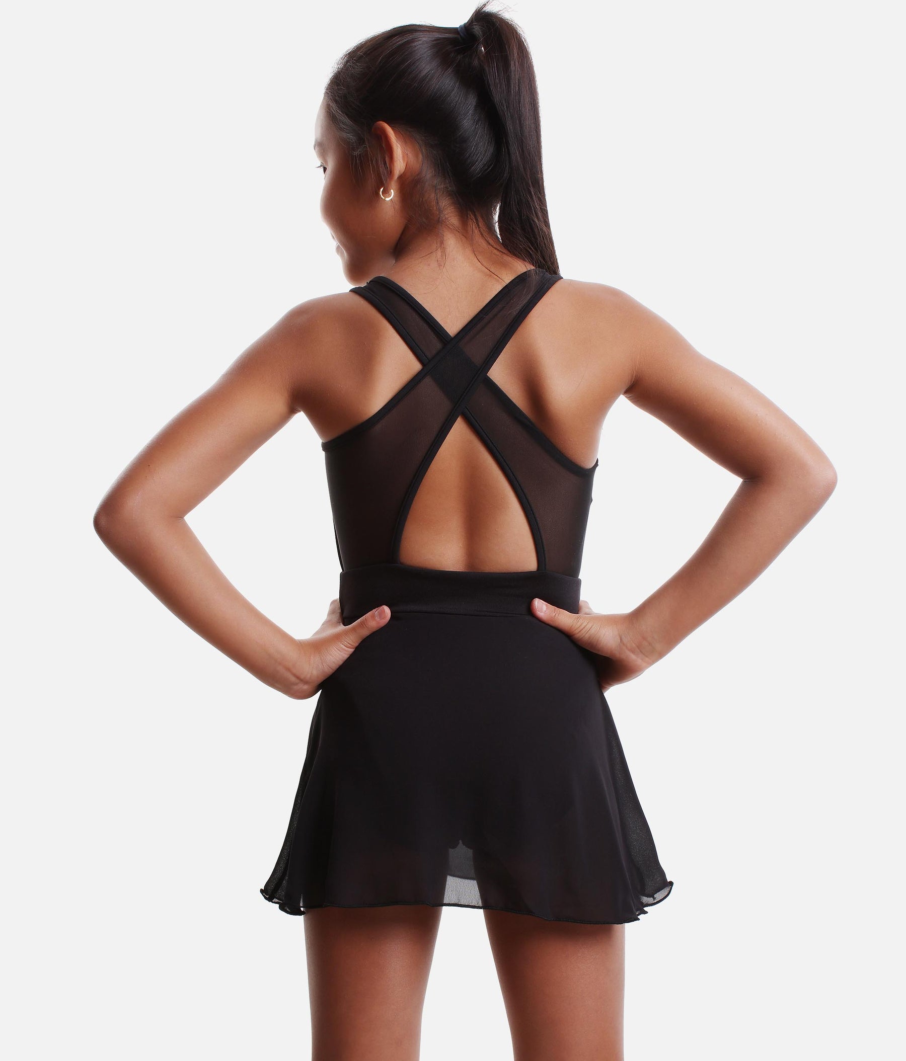 Candace Mesh Skirted Leotard - CL 4625