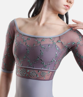 Sophisticated Design Half Sleeve Leotard - VITTORIA GL