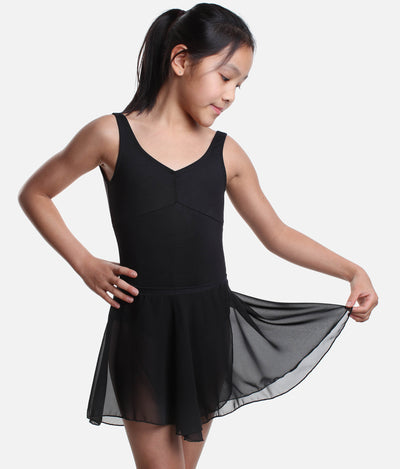 Girls Pull On Ballet Skirt, Mock Wrap Design & Stretchy Waistband - ALYSSA