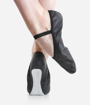 Wide-fit, Leather Full Sole Ballet Shoe - BAE 90
