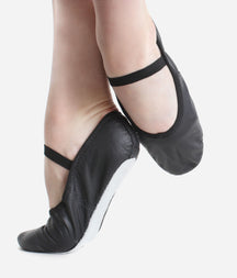 Wide-fit, Leather Full Sole Ballet Shoe - BAE 90
