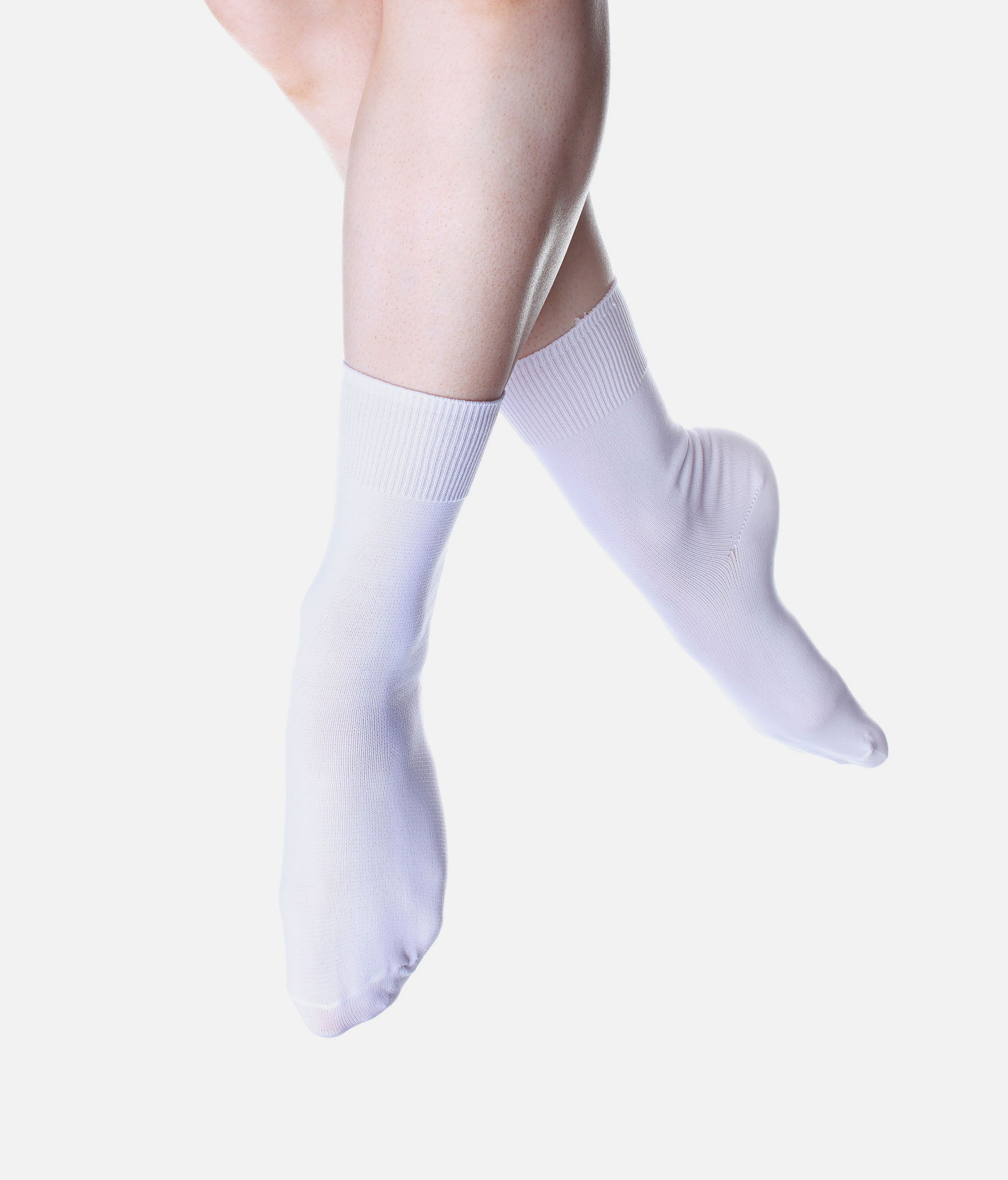 Boy's Basic Ballet Ankle Socks, White - Dance World