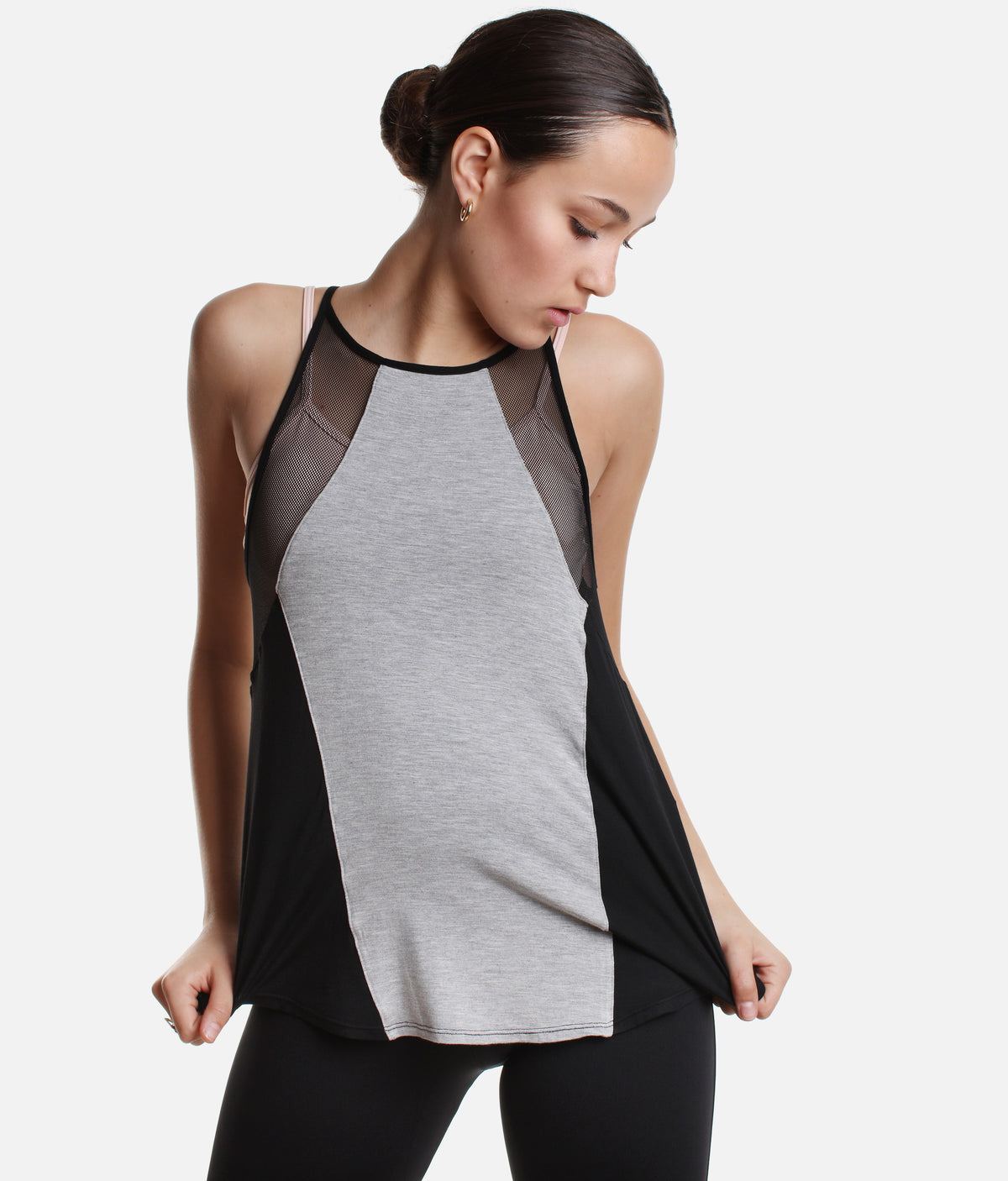 Mesh Panelled Detail Top - FT 5207