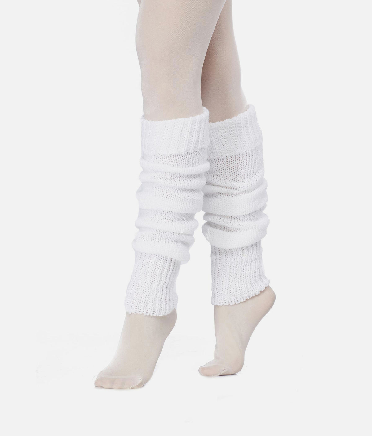 White Loose-fit Leg Warmer - INT 2040