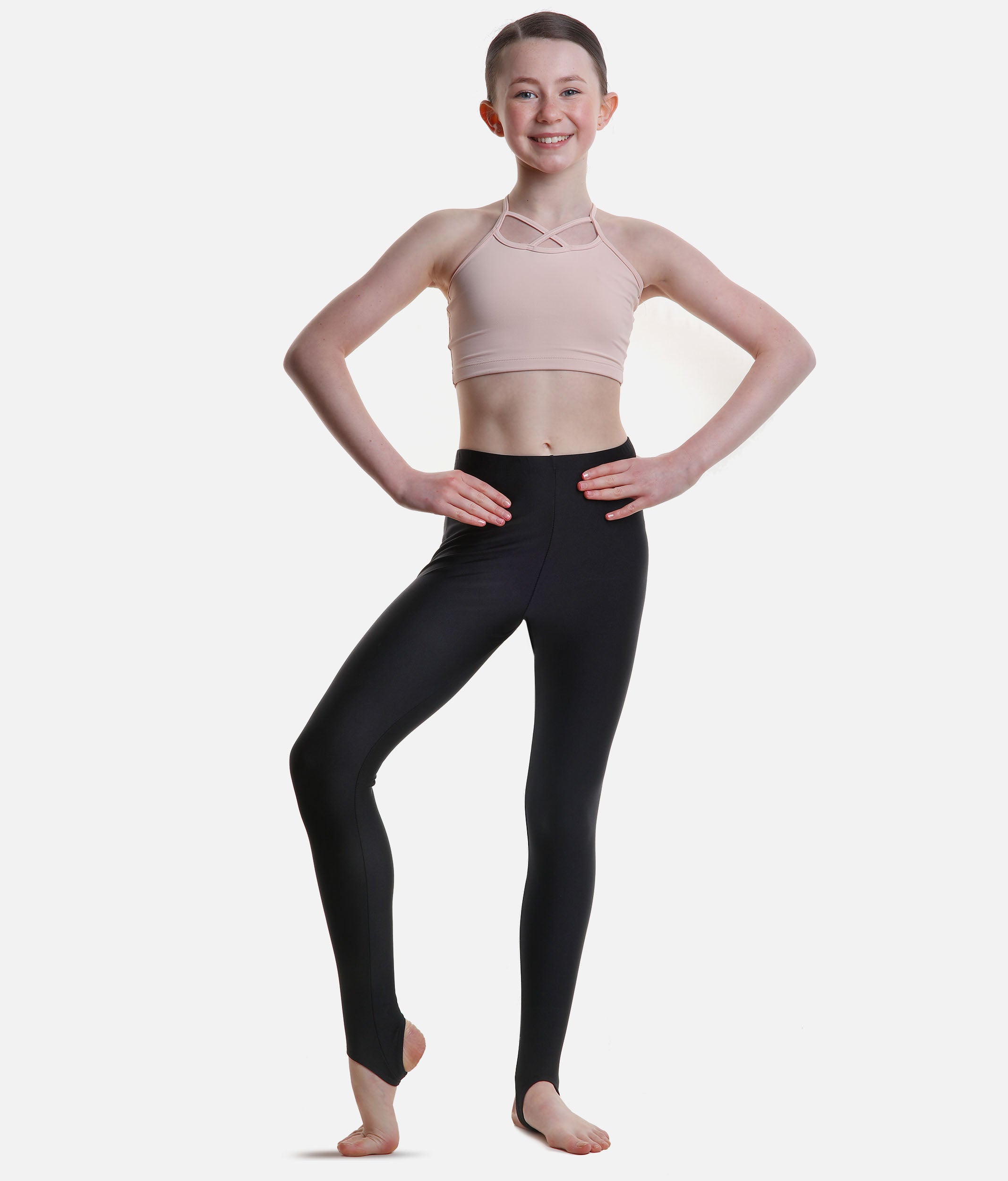 Dance By Design Nylon Shiny Lycra full length Leggings - Age 9-11