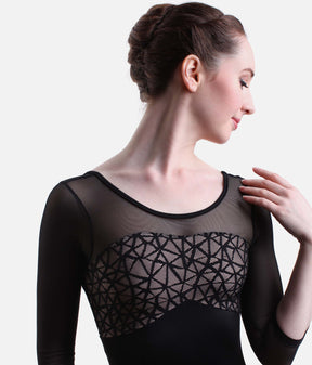 Mesh Long Sleeve Leotard - RDE 1910