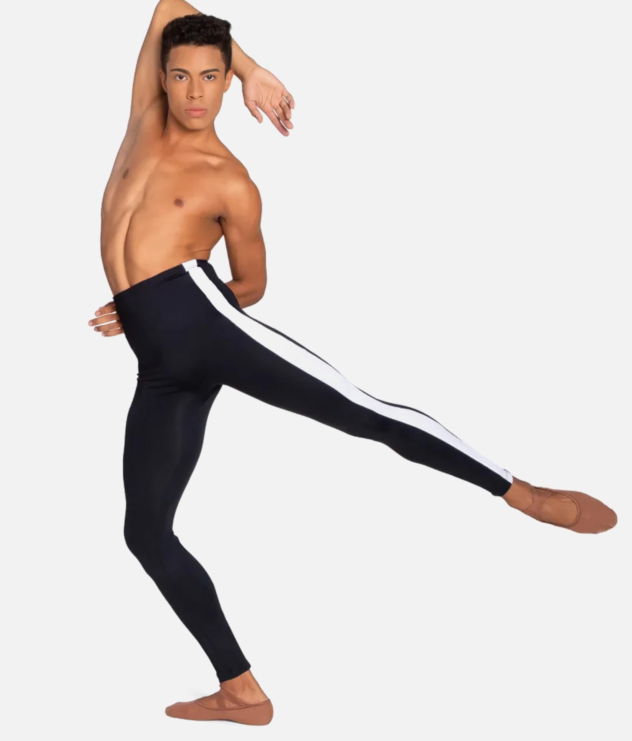 Men Black Ballet Tights Performance Dancewear Dance Exercise Pants Dancing  Socks
