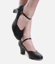 High Heel Tap Shoes, 2” Vegan Leather Tap Shoes with Buckle Strap - TA57