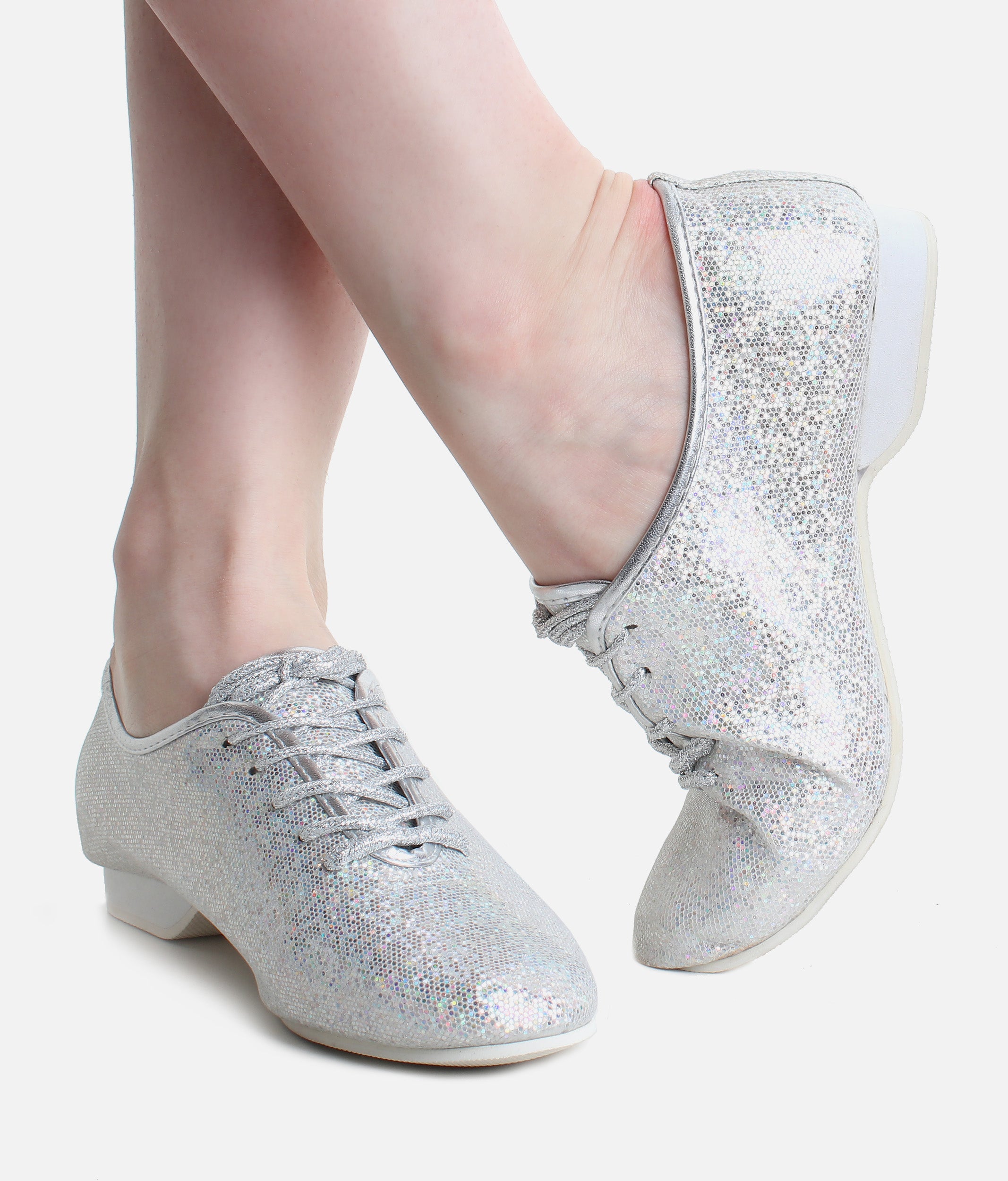 Silver glitter hot sale tap shoes