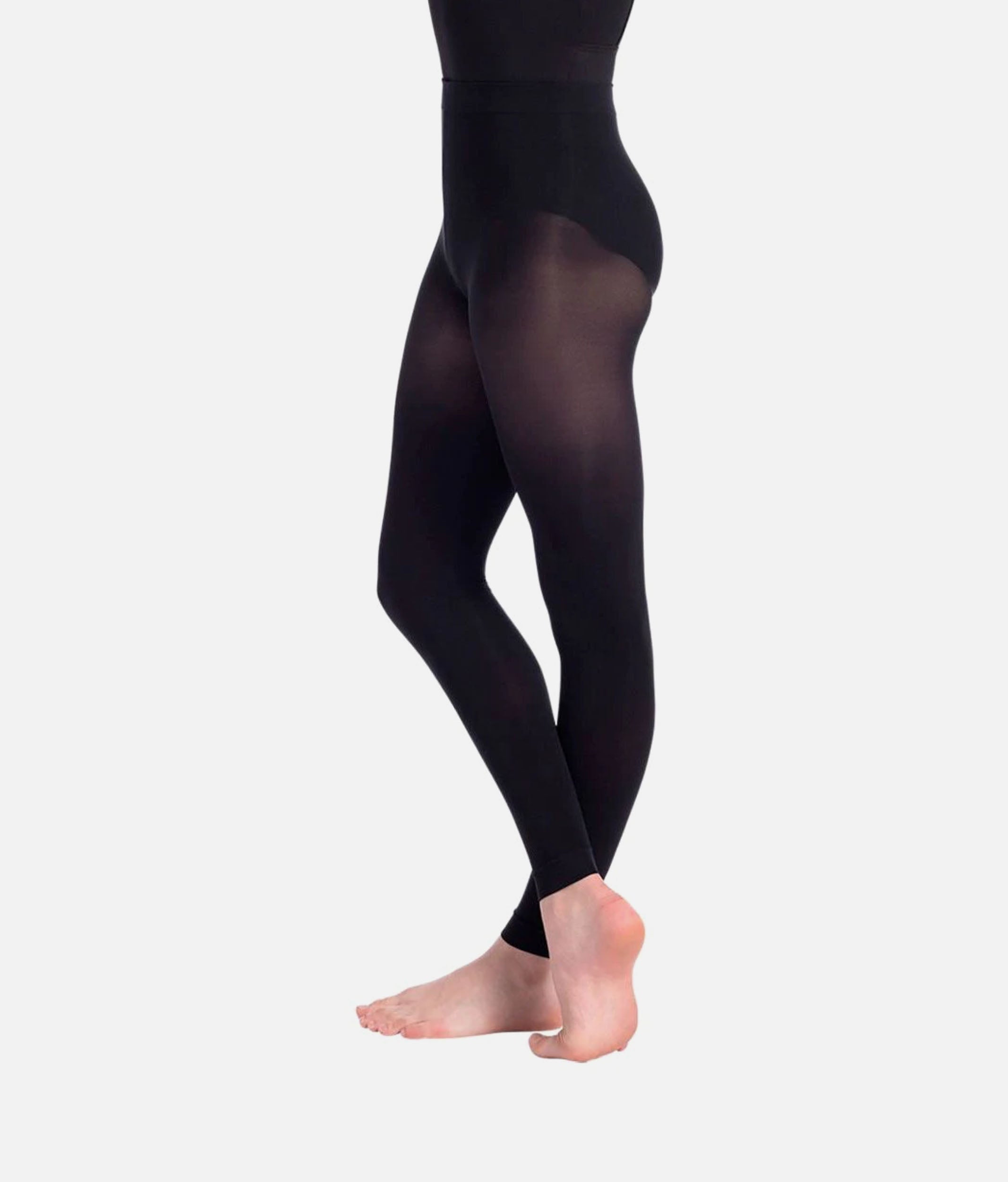 Roch Valley Black Footless Leggings. Stretch Nylon/ Lycra. Childs & Adult  Sizes