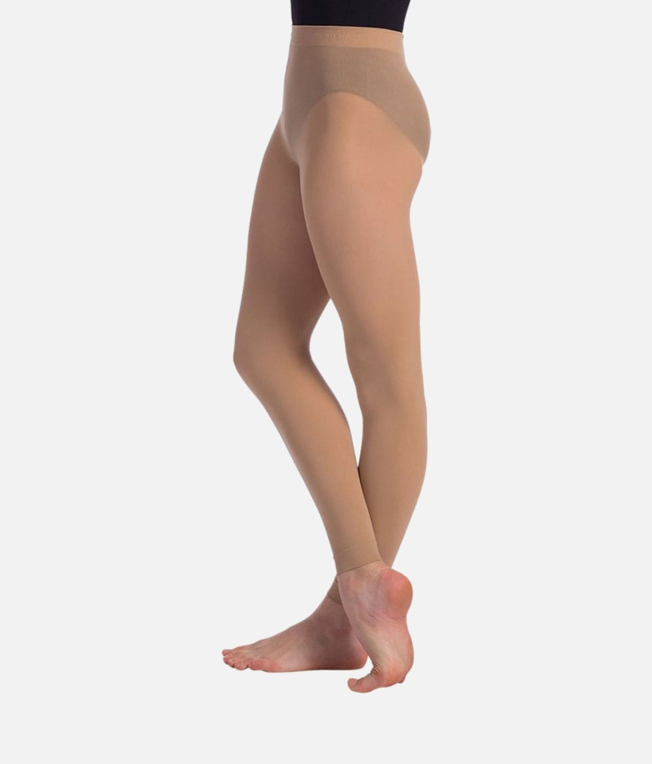 Tan footless dance tights sale